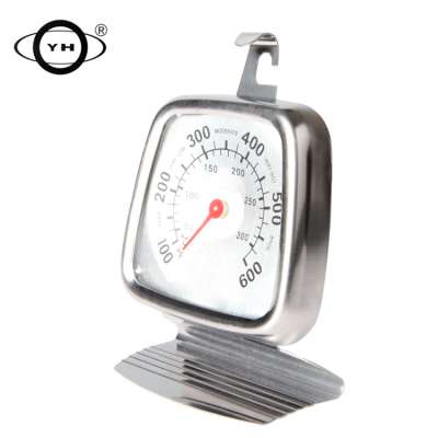 Stainless steel pizza bimetal oven safe thermometer