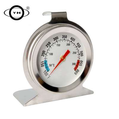 Stainless steel pizza bimetal oven safe thermometer