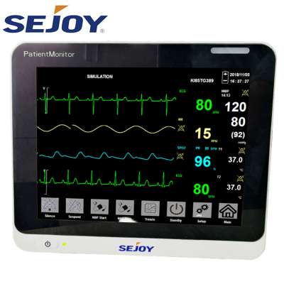 Touch screen wifi portable 6 parameters hospital vital signs monitor